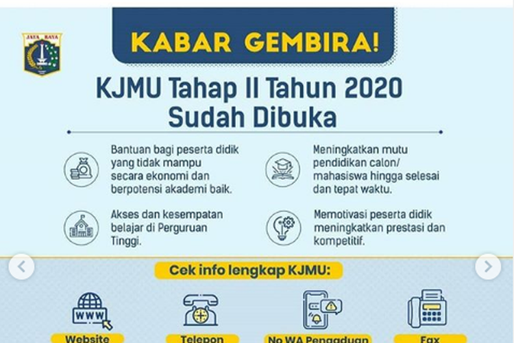 Pendaftaran Kartu Jakarta Mahasiswa Unggul Tahap Kedua Dibuka