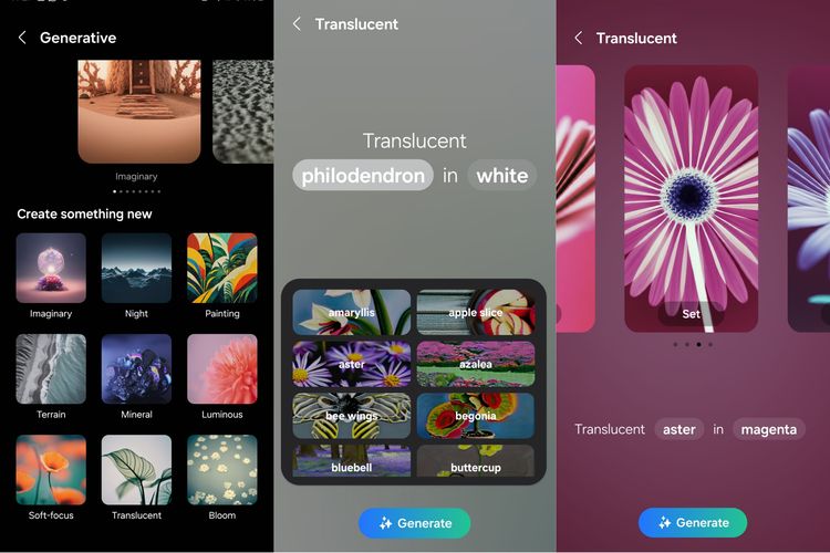 Cara membuat wallpaper AI di Samsung Galaxy S24 series.