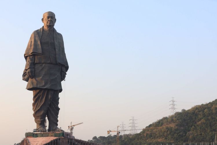 Statue of Unity, patung pahlawan kemerdekaan India Sardar Vallabhbhai Patel diresmikan pada Rabu (31/10/2018). (Twitter/Narendra Modi)