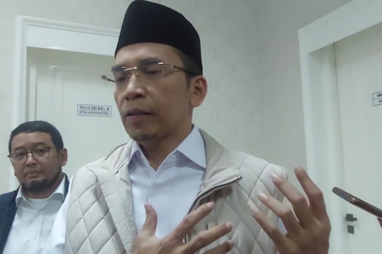 Ketua Harian Nasional Perindo Tuan Guru Bajang (TGB) Muhammad Zainul Majdi di DPP Partai Perindo, Jakarta, Jumat (14/4/2023). 