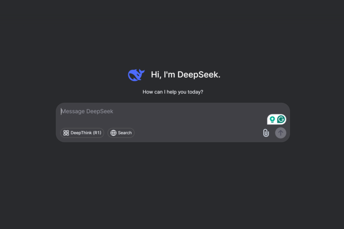 Ilustrasi tampilan DeepSeek.