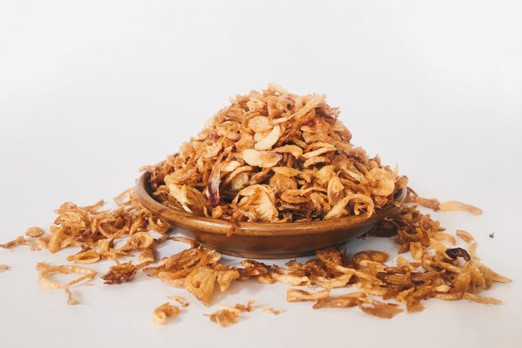 Ilustrasi bawang goreng. 