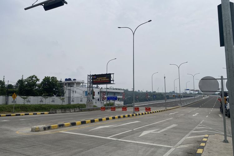 Suasana di gerbang tol Parungkuda nampak tak ada aktivitas  kendaraan, Selasa (24/9/2024)