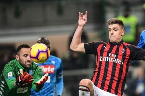 Hasil Liga Italia, Napoli Vs AC Milan Tanpa Gol, Quagliarella Samai Batistuta