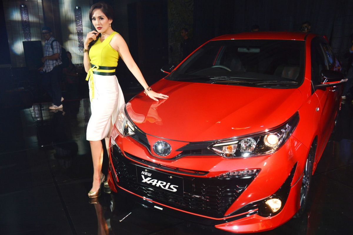 Model terbaru New Yaris meluncur di Jakarta (20/2/2018).
