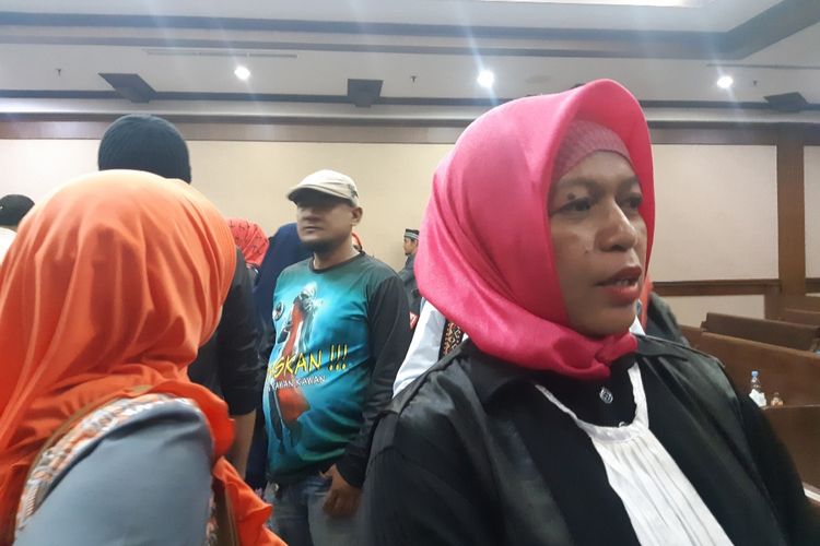 Kuasa hukum Lutfi, Sutra Dewi di Pengadilan Negeri Jakarta Pusat, Jalan Bungur Raya, Rabu (18/12/2019).