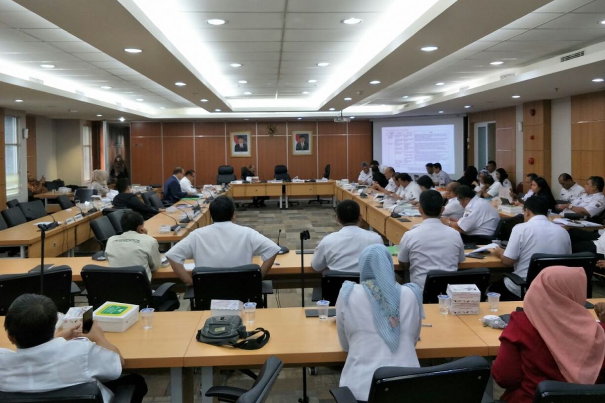 Rapat pembahasan Rencana Pembangunan Jangka Menengah Daerah (RPJMD) di Komisi D DPRD DKI Jakarta, Rabu (4/4/2018). 