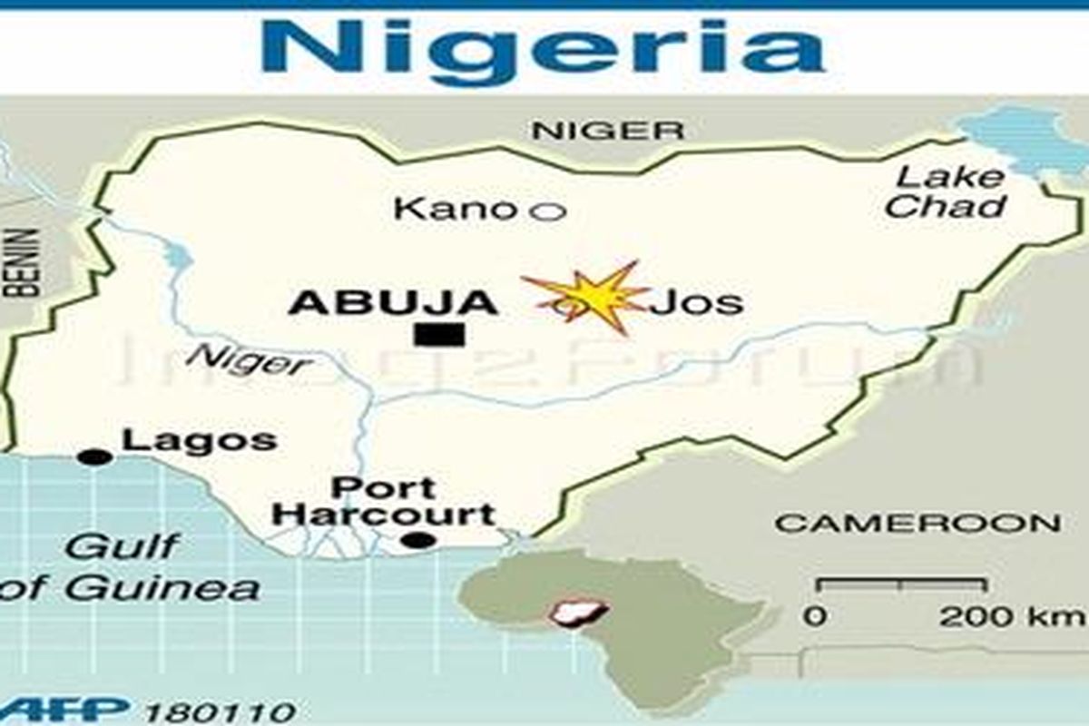 Lokasi bentrok di kota Jos