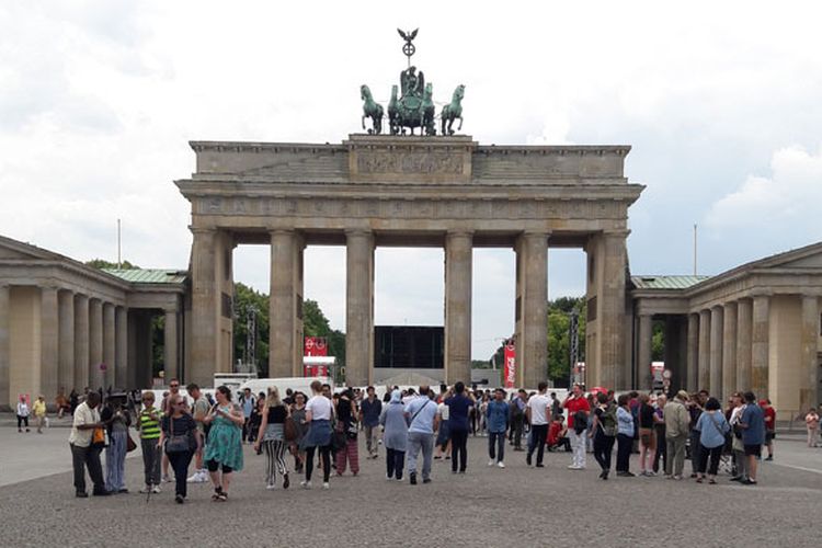 Brandenburg Gate di Berlin, Jerman, Kamis (21/6/2018).