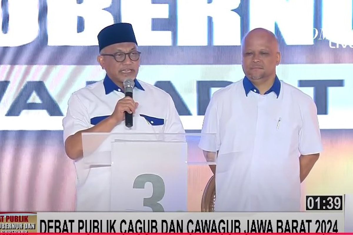Pasangan calon gubernur dan wakil gubernur Jabar nomor urut 3 Ahmad Syaikhu dan Ilham Habibie
