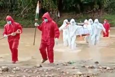Perjuangan Relawan di Wonogiri Makamkan Pasien Covid-19, Jalan 1 Km hingga Susuri Sungai