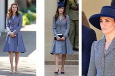 Kate Middleton Sudah Tiga Kali Pakai Ulang Mantel Abu-abu Ini