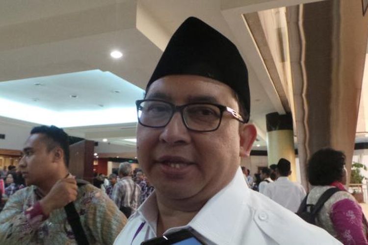 Wakil Ketua DPR RI Fadli Zon usai penyelenggaraan debat pasangan calon gubernur-wakil gubernur DKI Jakarta, di Hotel Bidakara, Jakarta Selatan, Jumat (27/1/2017).
