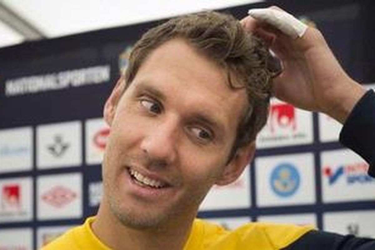 Kiper tim nasional Swedia, Andreas Isaksson.