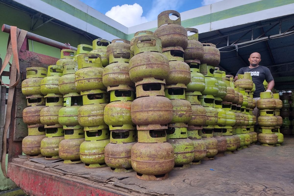 Ilustrasi tabung gas elpiji 3 kg atau si gas melon yang sering jadi rebutan.
