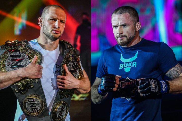 Reinier De Ridder (kiri) dan Vitaly Bigdash akan bersaing demi gelar Juara Dunia ONE Middleweight dalam laga puncak ONE 159 pada 22 Juli 2022