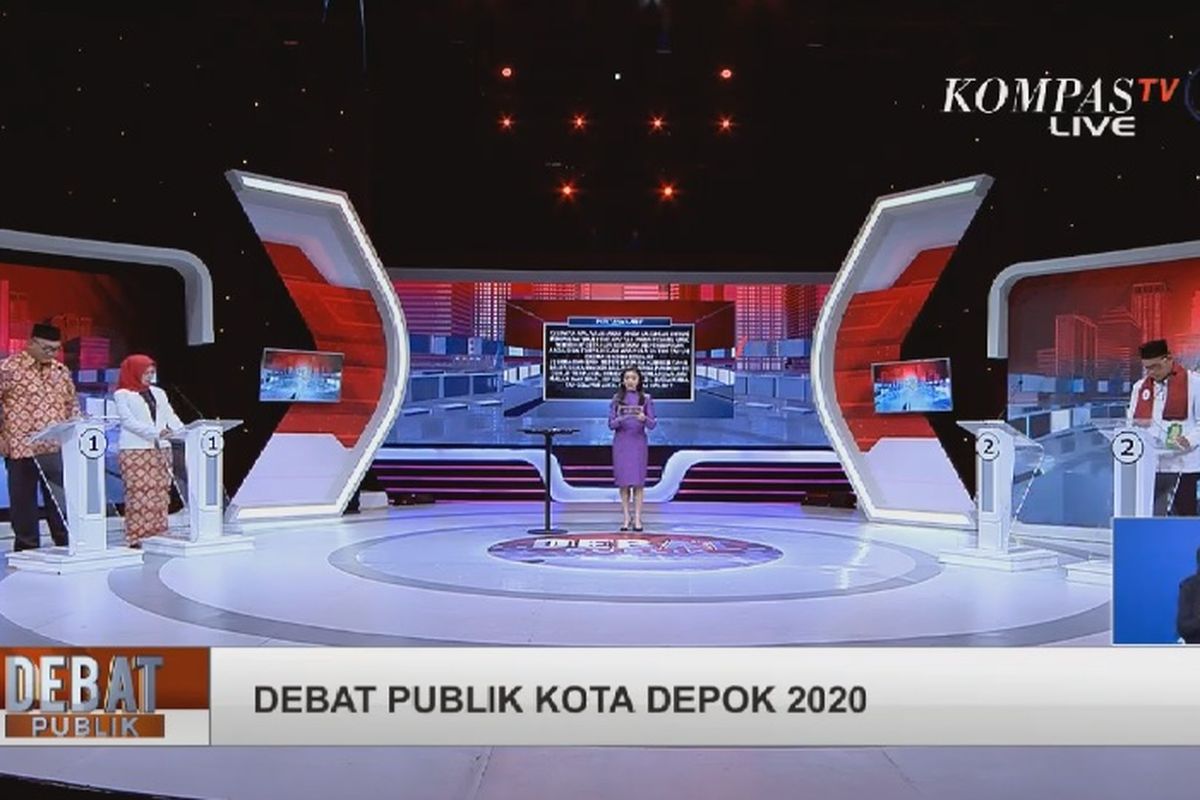 Debat kandidat Pilkada Depok, Senin (30/11/2020).