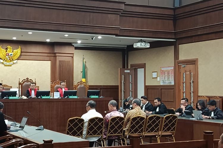 Sidang pembacaan replik kasus impor gula dengan terdakwa Tony Wijaya, dkk, di Pengadilan Tipikor pada Pengadilan Negeri Jakarta Pusat, Kamis (23/10/2025).
