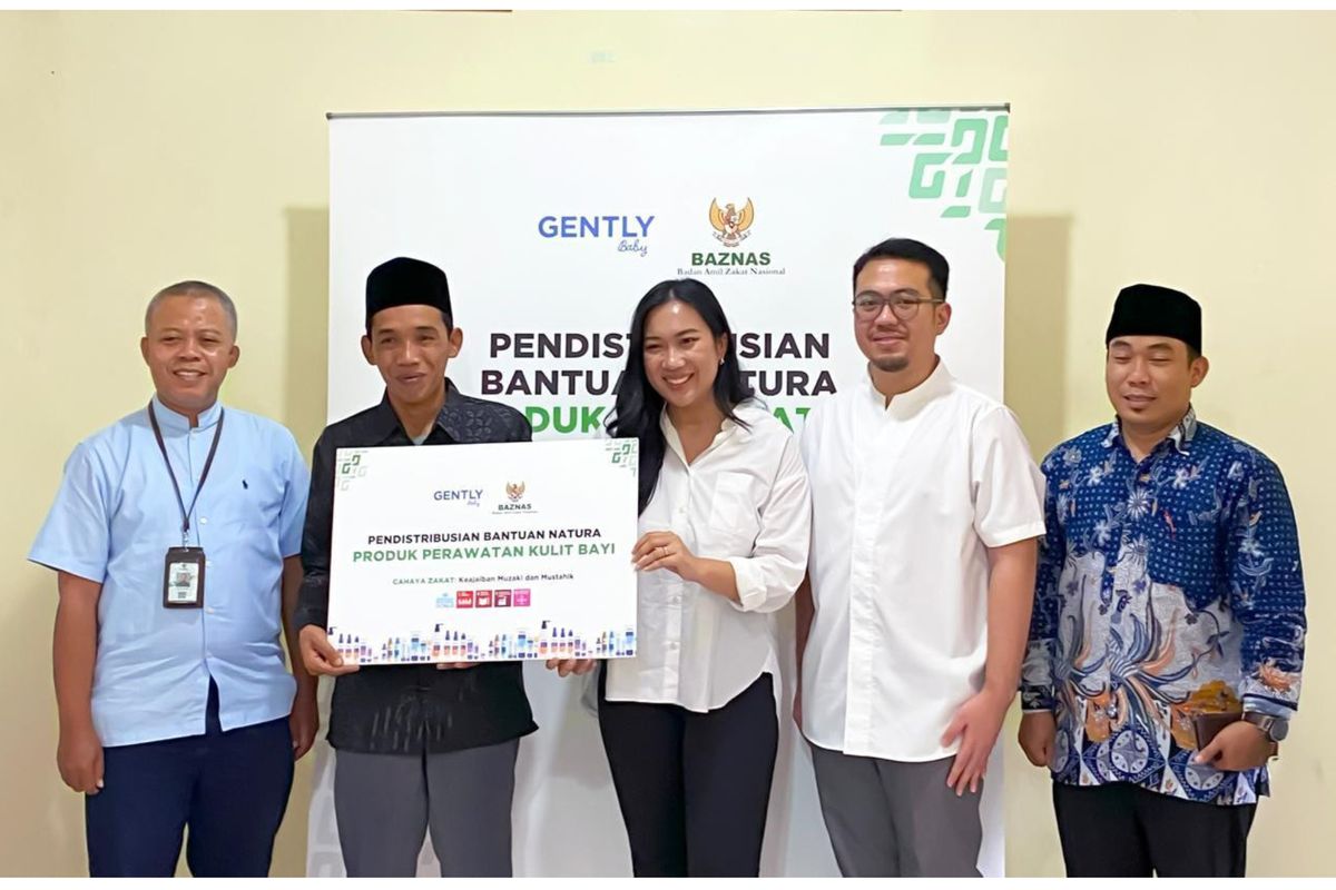 Gently menyumbangkan sebanyak 3.000 produknya  melalui Badan Amil Zakat Nasional (Baznas).
