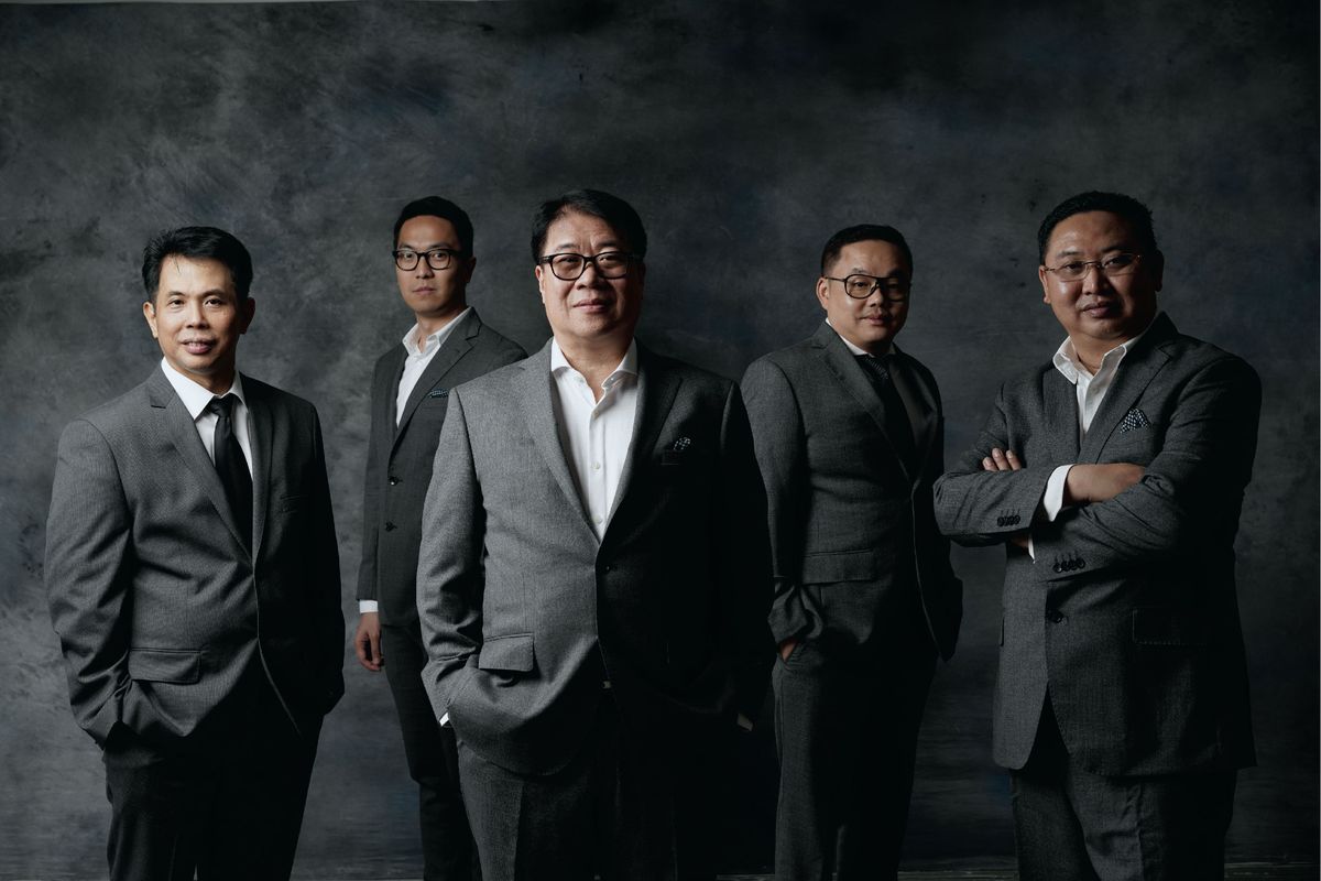 Para pendiri dan jajaran direksi Triniti Land, dari kiri ke kanan: CEO Ishak Chandra, Vice President Bong Chandra, pendiri Matius Yusuf, pendiri Septian Starlin, dan Yohannes L Andrayapana.
