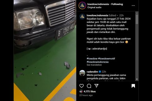 Video Viral Mobil Diserempet di Parkiran Gedung, Pelakunya Kabur