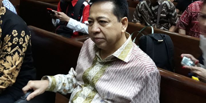 Terdakwa Setya Novanto di Pengadilan Tindak Pidana Korupsi Jakarta, Senin (5/3/2018).