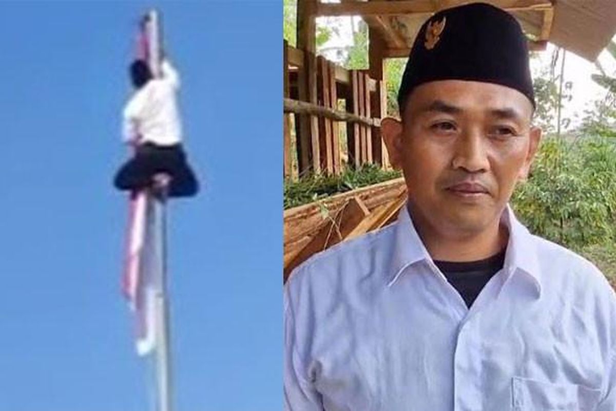 Siswanto mengaku tidak lihai memanjang tiang bendera karena tali pengerek macet, namun dia tetap nekat demi tanggung jawab sebagai pengibar.