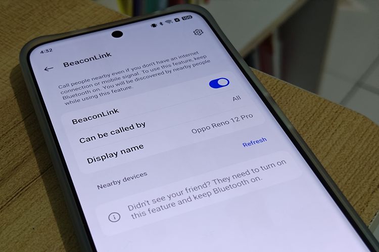 Ilustrasi fitur BeaconLink di Oppo Reno 12 Series.