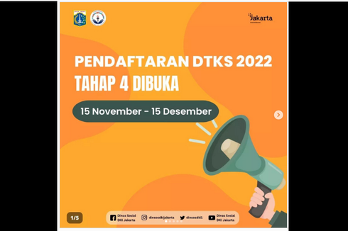 DTKS Jakarta Tahap 4 Dibuka Hari Ini, Simak Persyaratan dan Cara Daftarnya!