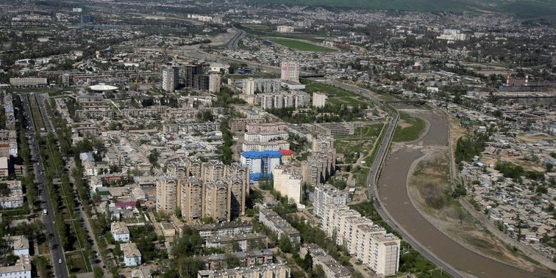 Dushanbe, ibu kota Tajikistan, negara di Asia Tengah.