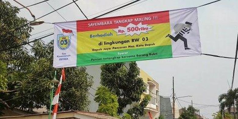 Warga Depok Gelar Sayembara Tangkap Maling Dapat Hadiah Rp 500 000