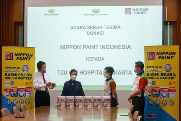 Serah terima Nippon Paint VirusGuard dari Nippon Paint Indonesia kepada Tzu Chi Hospital Jakarta