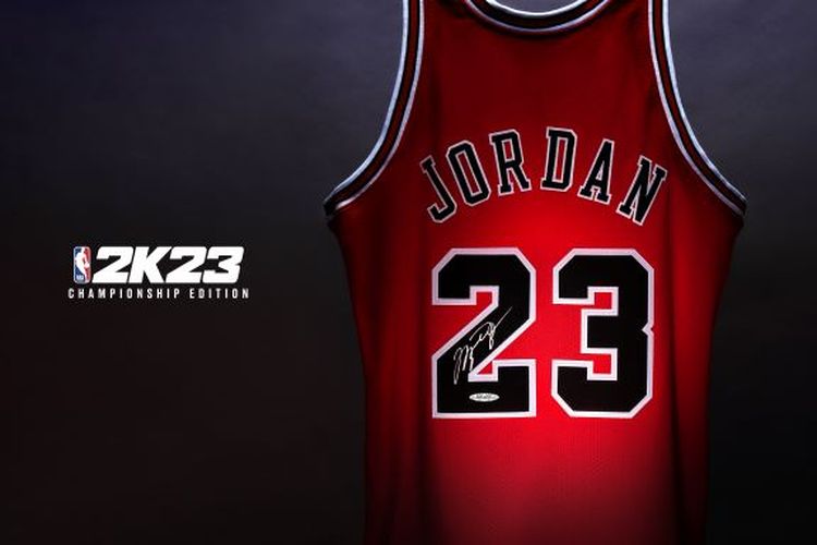 Jersey Michael Jordan di NBA 2K23.