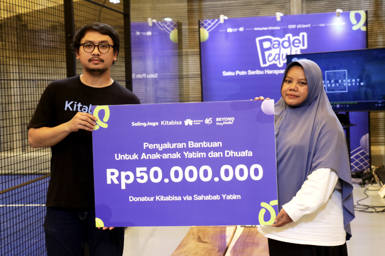 Penyaluran bantuan kepada anak-anak yatim dan dhuafa dari Sahabat Yatim, Kitabisa, dan SalingJaga 