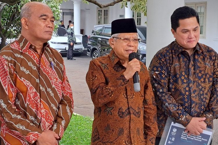 Wakil Presiden Ma'ruf Amin memberikan keterangan pers di Istana Wakil Presiden, Jakarta, Selasa (30//2023).