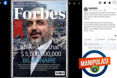 INFOGRAFIK: Manipulasi Sampul Majalah Forbes Bergambar Khaled Meshaal