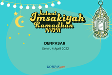 Jadwal Imsak dan Buka Puasa di Denpasar, 4 April 2022