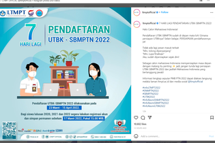 Pendaftaran Akun LTMPT untuk UTBK-SBMPTN 2022 Ditutup Hari Ini