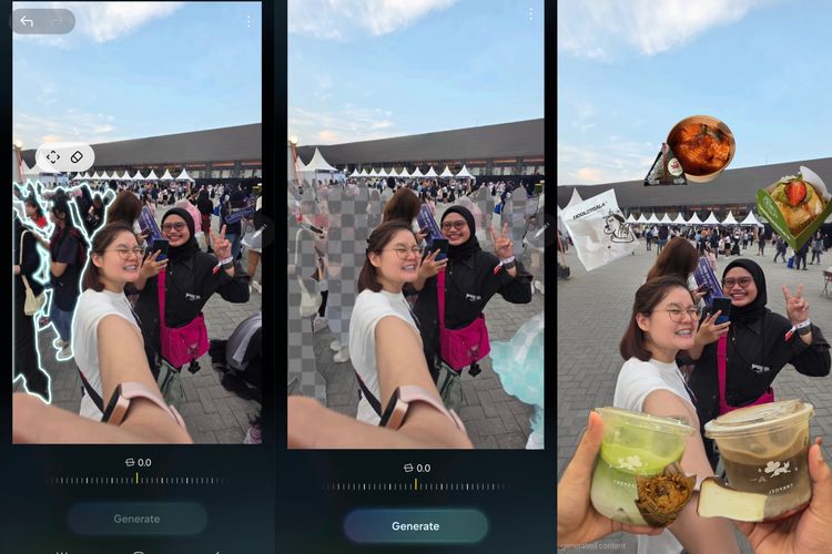Canggihnya Generative Edit Samsung Z Flip 7 bisa menghilangkan kerumunan orang dengan sangat rapi.