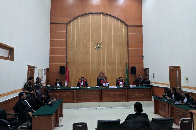 Sidang vonis terdakwa kasus pembebasan lahan Hercules di PN Jakbar (27/3/2019)