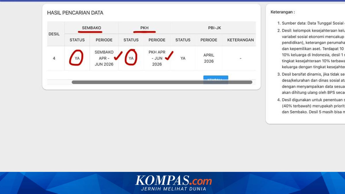 Cek Penerima Bansos 2026, Ini Link Resmi dan Caranya, Cukup Pakai NIK KTP