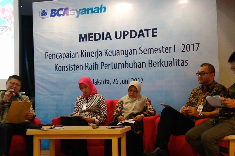 Konfrensi pers BCA Syariah di Kawasan Menteng, Jakarta Pusat, Rabu (26/7/2017).