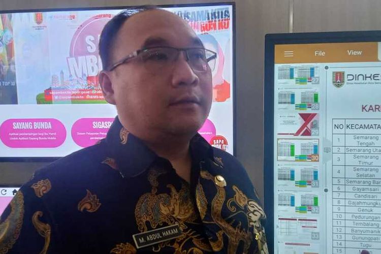 Kepala DKK Semarang, Muhammad Abdul Hakam di kantornya 