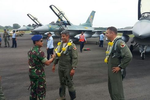 Hari ini Lima Pesawat F-16 Hibah dari AS  Datang di Lanud Iswahjudi