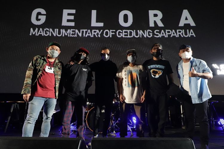 Acara Gala Premier Film Dokumenter Gelora: Magnumentary of Gedung Saparua di Bandung, Senin (7/6/2021).