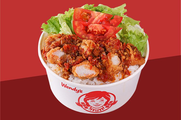 Sambal Bawang Chicken Rice dari Wendy's Indonesia. 