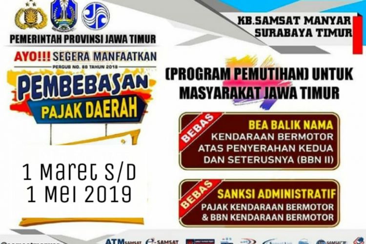 Banner yang beredar tentang program pemutihan di Jatim hoax