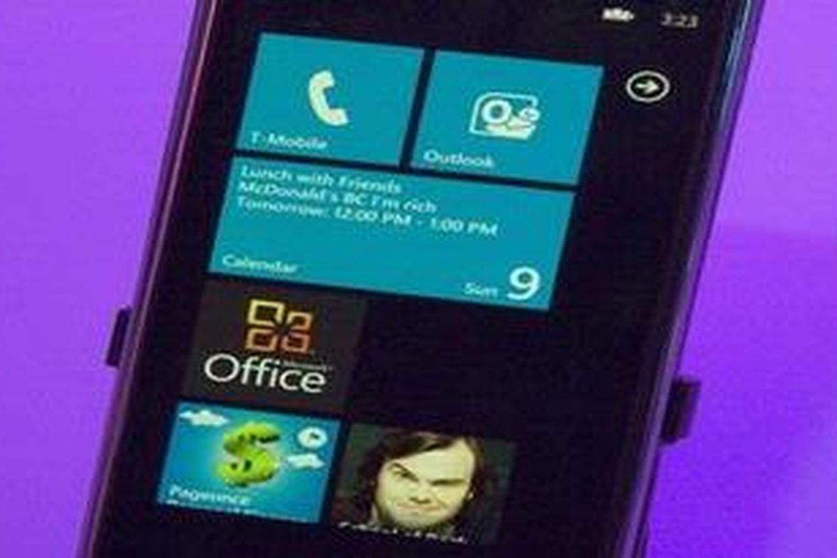 A Dell Venue Pro smartphone using the Windows 7 operating system is shown at the Microsoft booth during the 2011 International Consumer Electronics Show (CES) in Las Vegas, Nevada January 9, 2011.