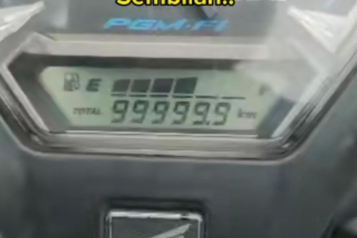 Odometer Honda Vario mentok di angka maksimal akan kembali ke nol.