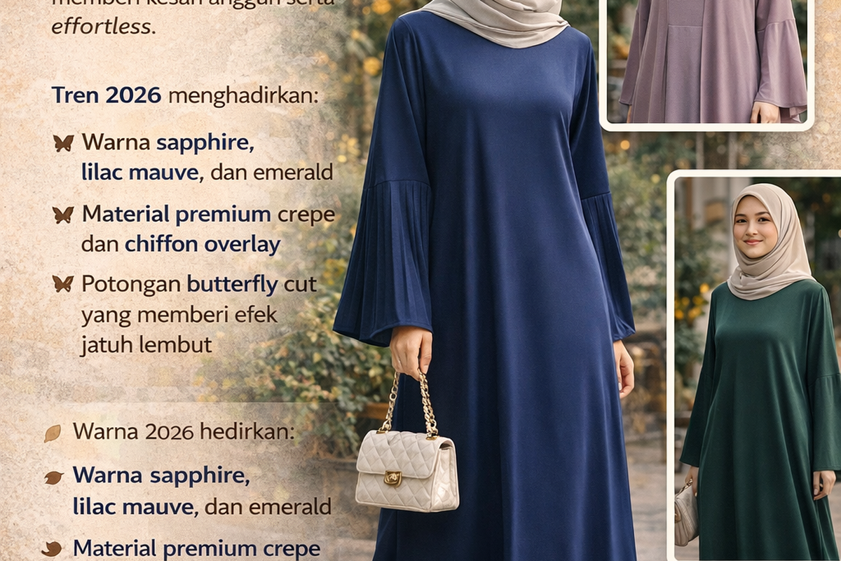 Gamis Closed Minimalis: Elegan tanpa banyak detail.
